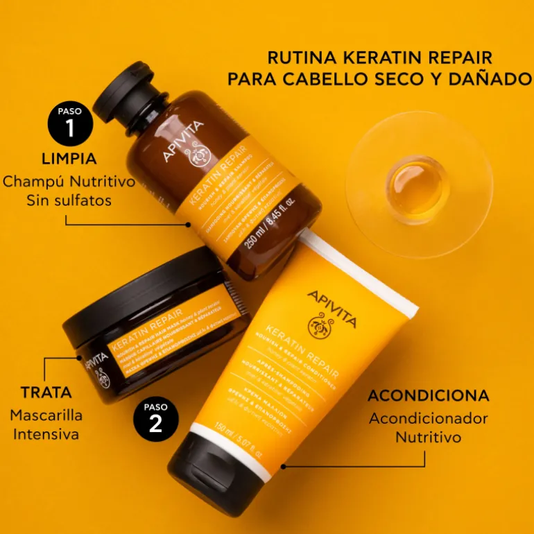 Acondicionador Keratin Repair Nutritivo y Reparador Cabello Seco y Dañado