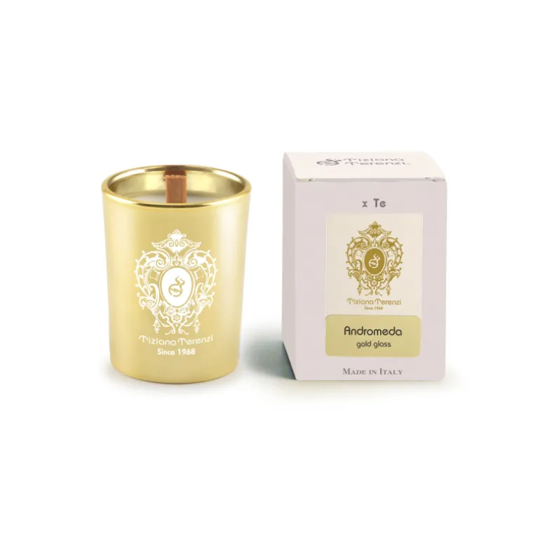Andromeda Gold Glass Candles