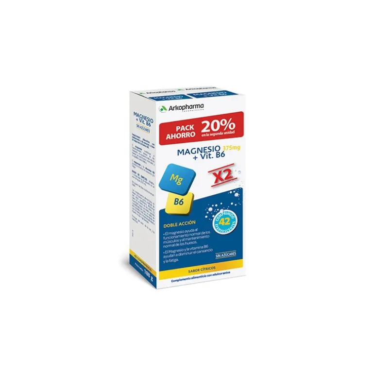 ARKOVITAL MAGNESIO 375 MG+B6 PACK DE 21 COMPRIMIDOS X 2