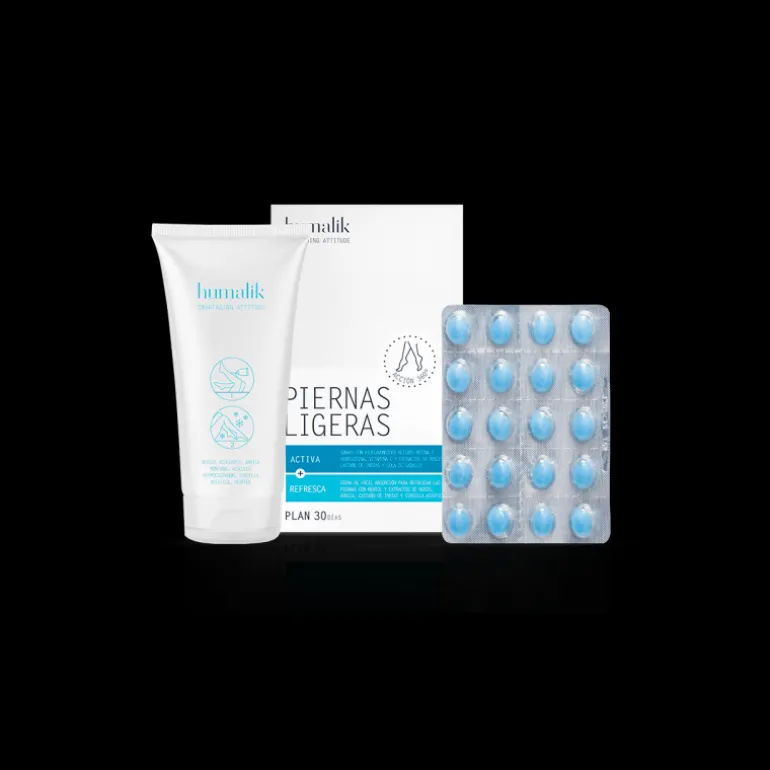 PIERNAS LIGERAS 30 DÍAS 60 COMPRIMIDOS + 250 ML GEL