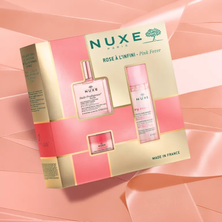 Set Huile Prodigieuse Florale + Very Rose Bálsamo Labios + Very Rose Agua Micelar