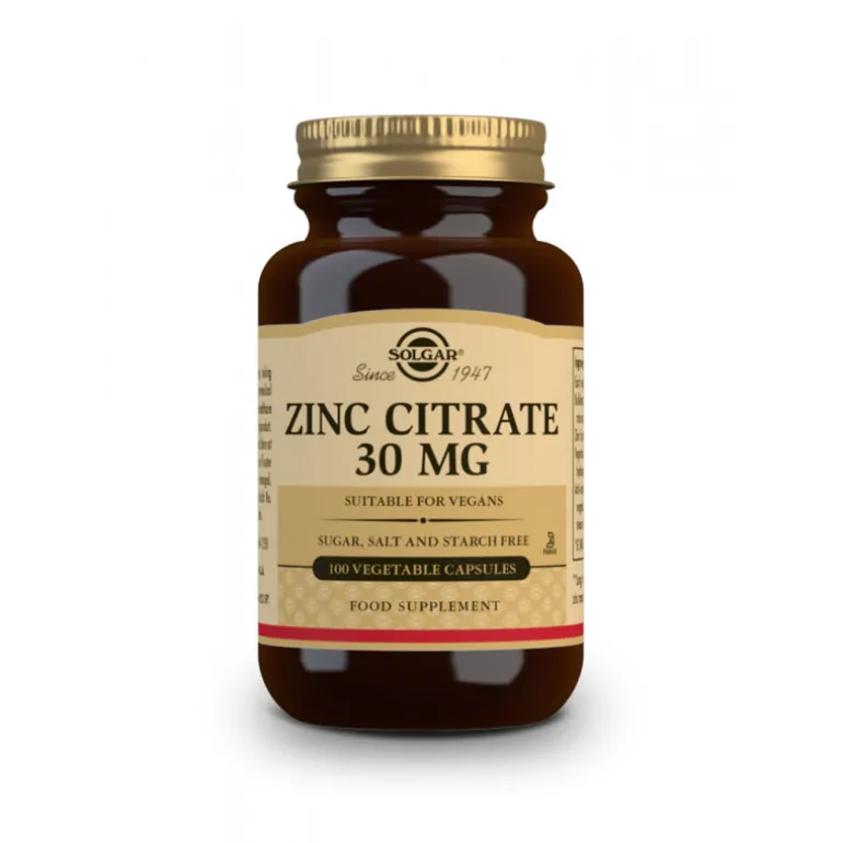 ZINC CITRATO 30MG CÁPSULAS VEGETALES